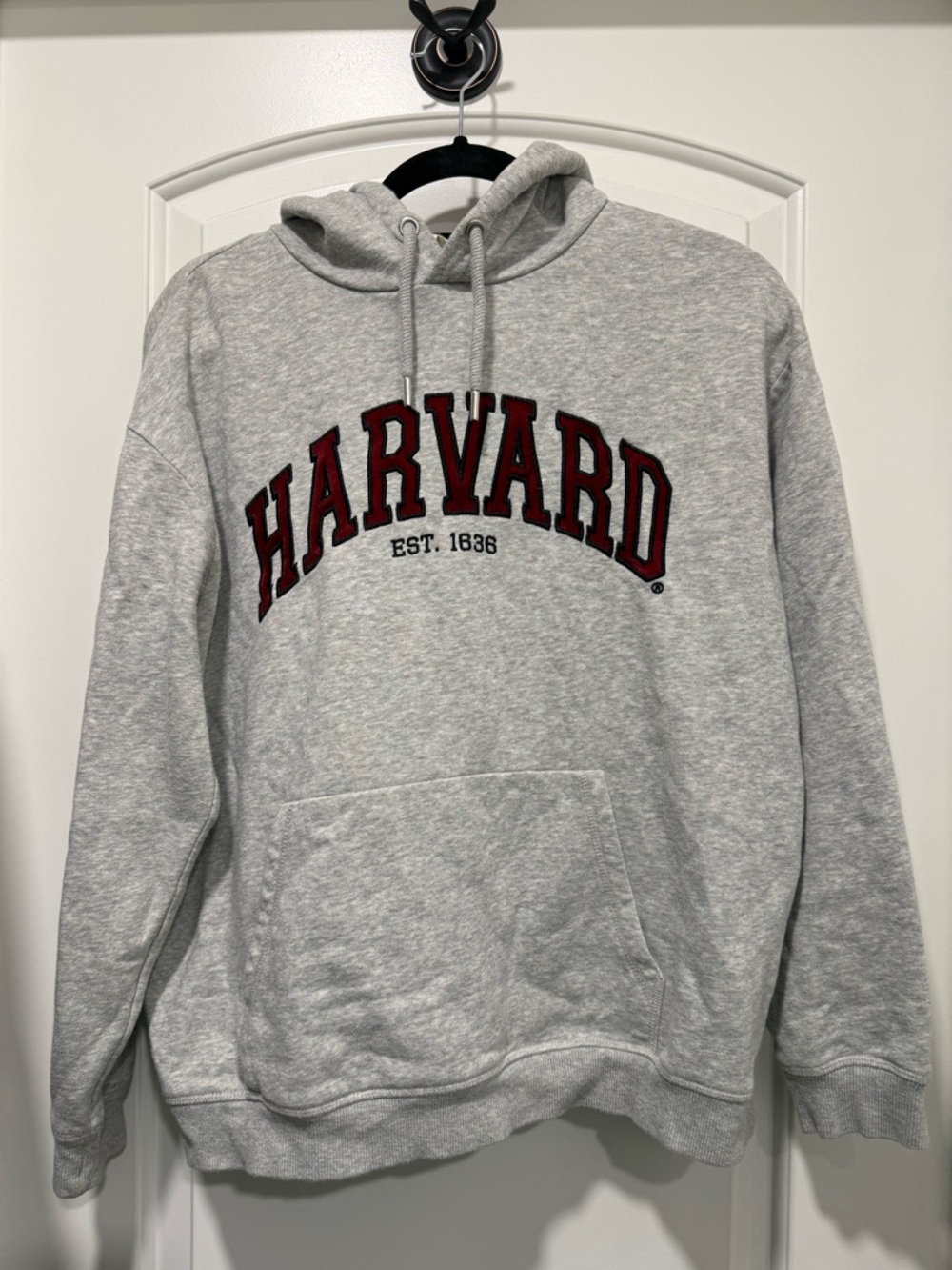 Harvard Gray Pullover Hoodie Sweatshirt. Women’s Size Medium
